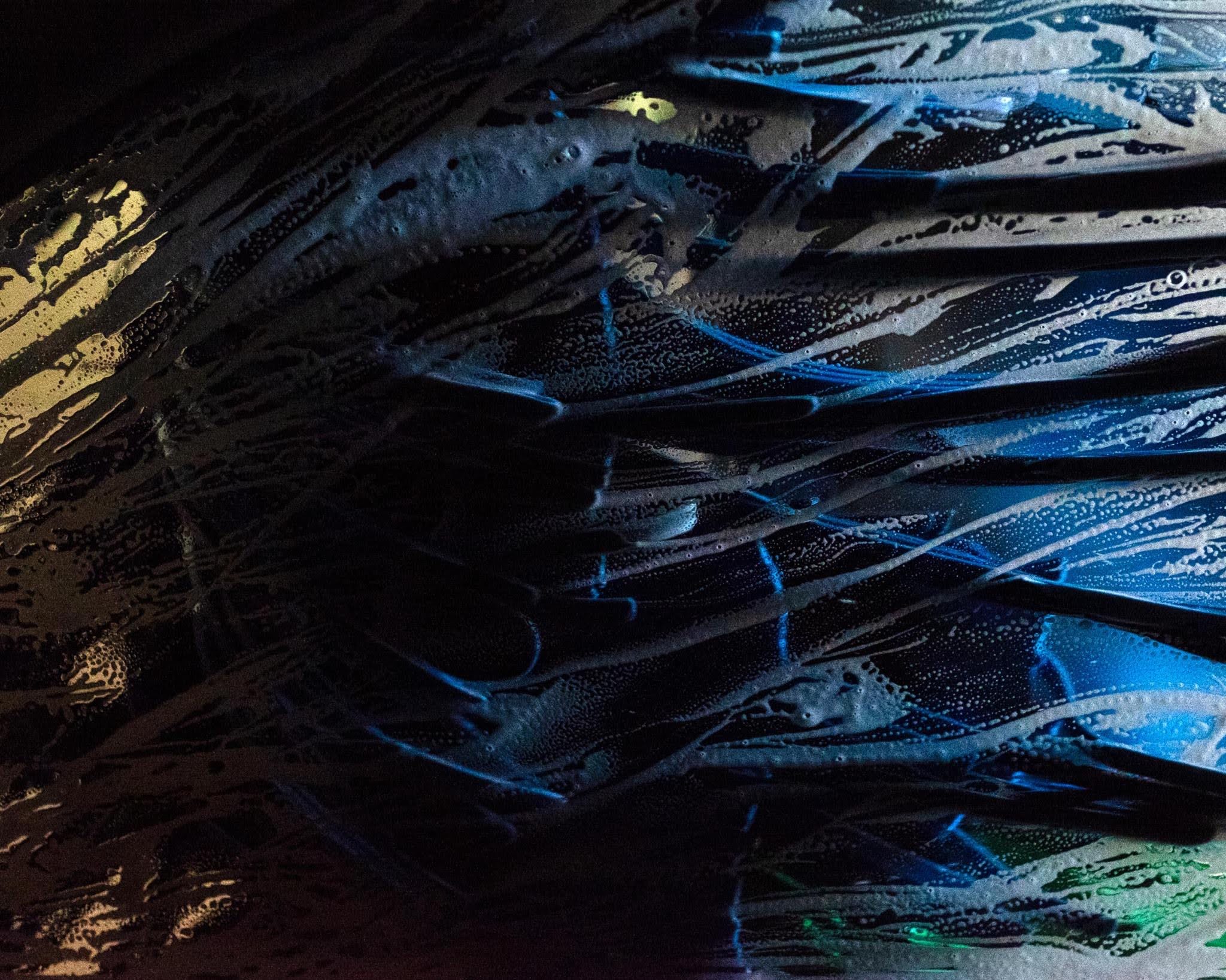 Iridescent foam abstract